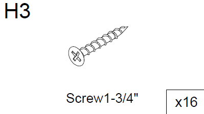1-3/4" Schroef