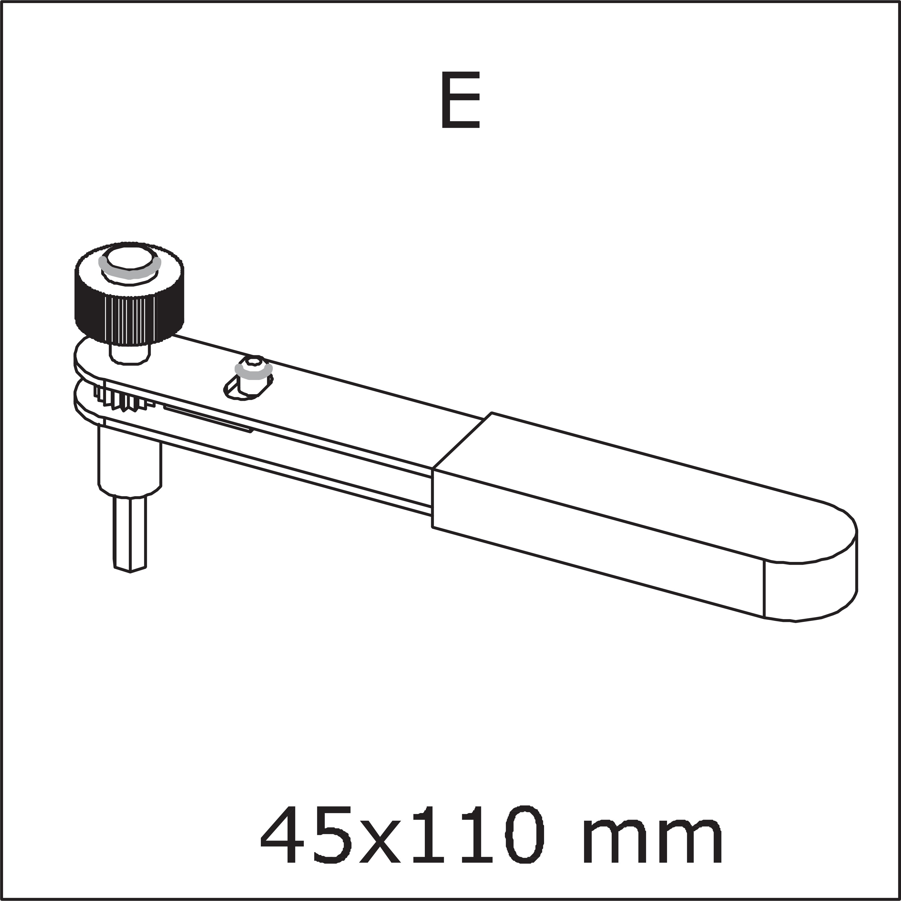 E) Leva di serraggio