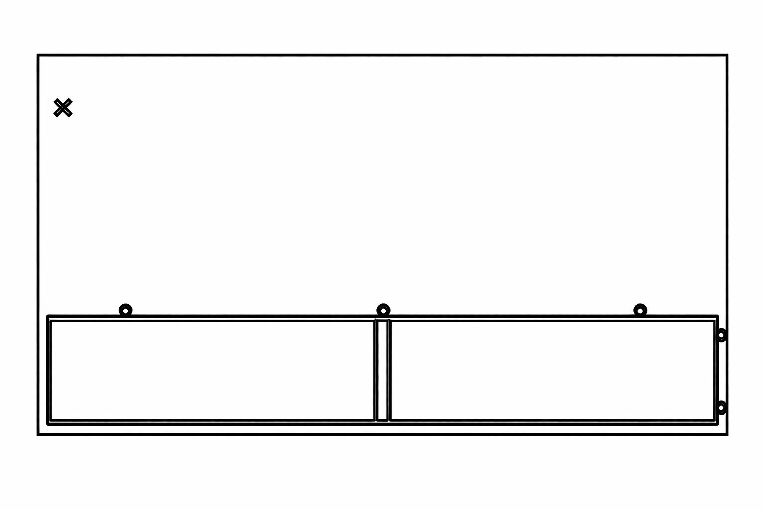 Pièce M1 - Panneau de dossier d'angle long