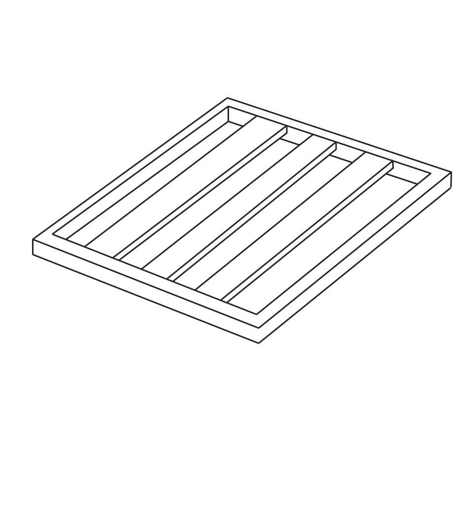 P) Panneau de siège de tabouret