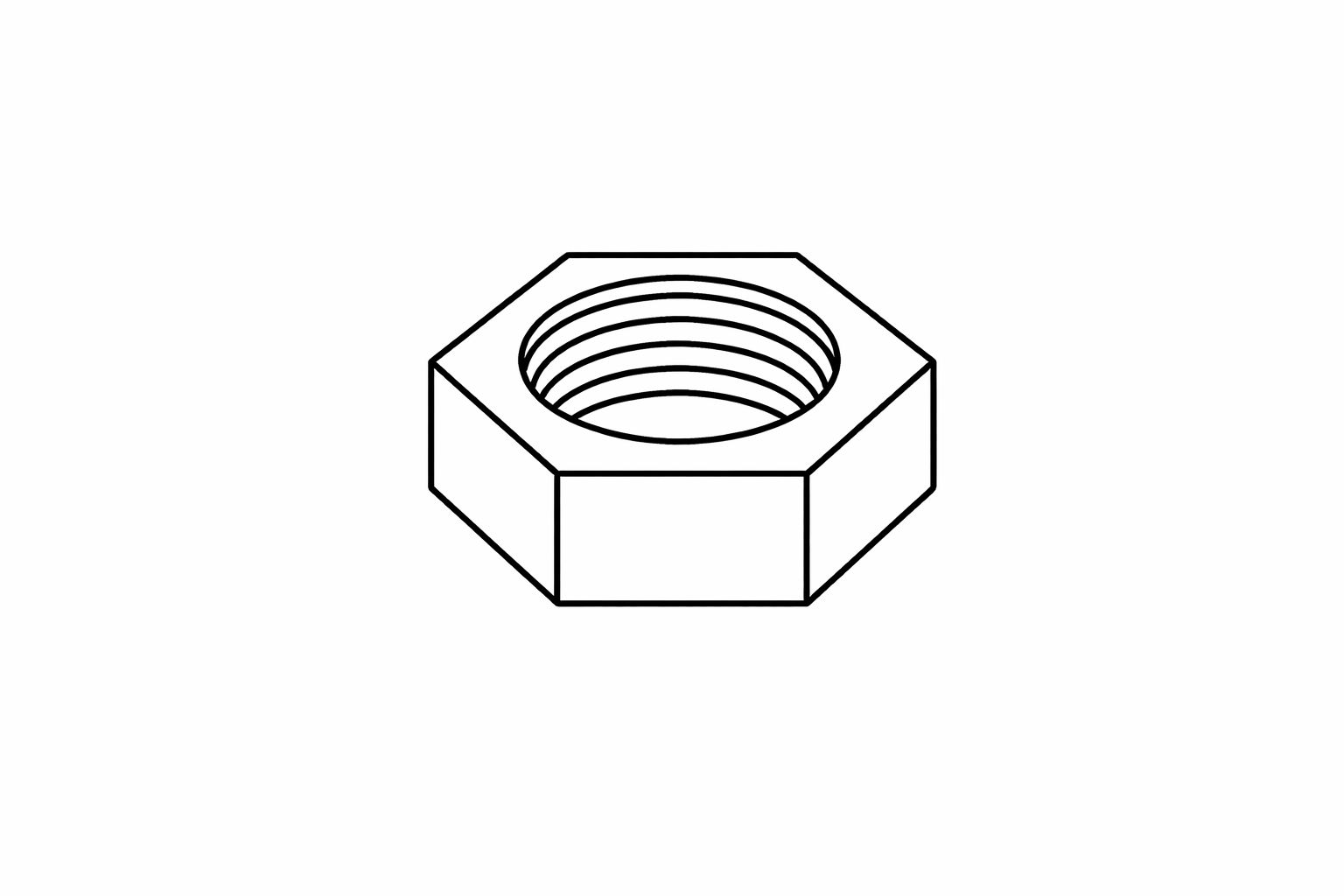 Tischteil P - Sechskantmutter (Hex Knut)