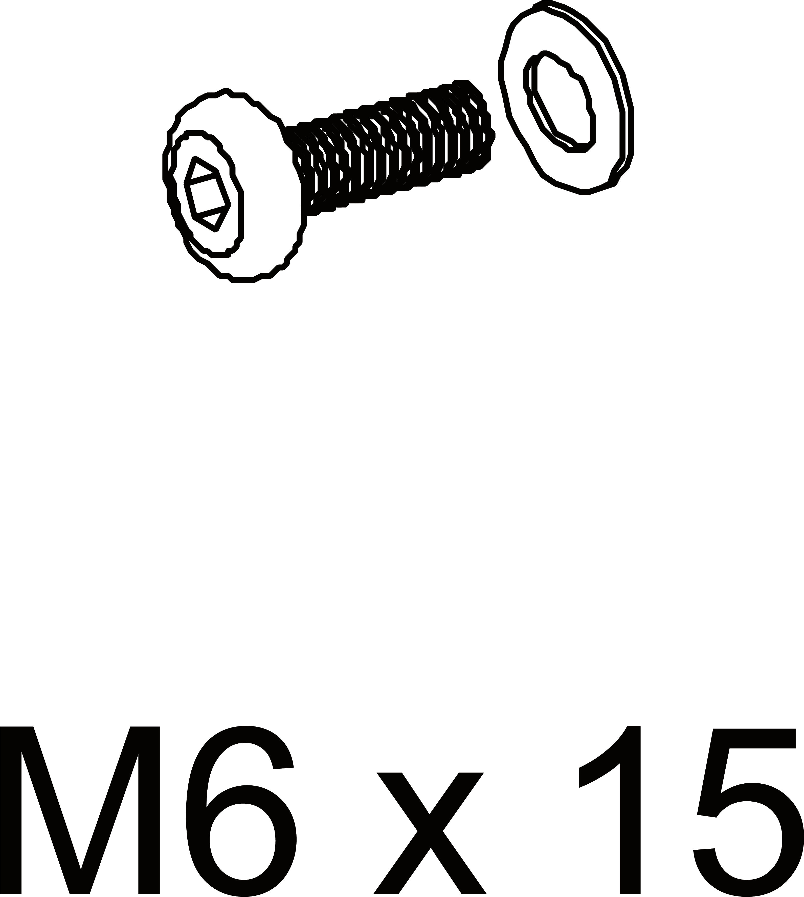 K) M6x15mm (tornillo)