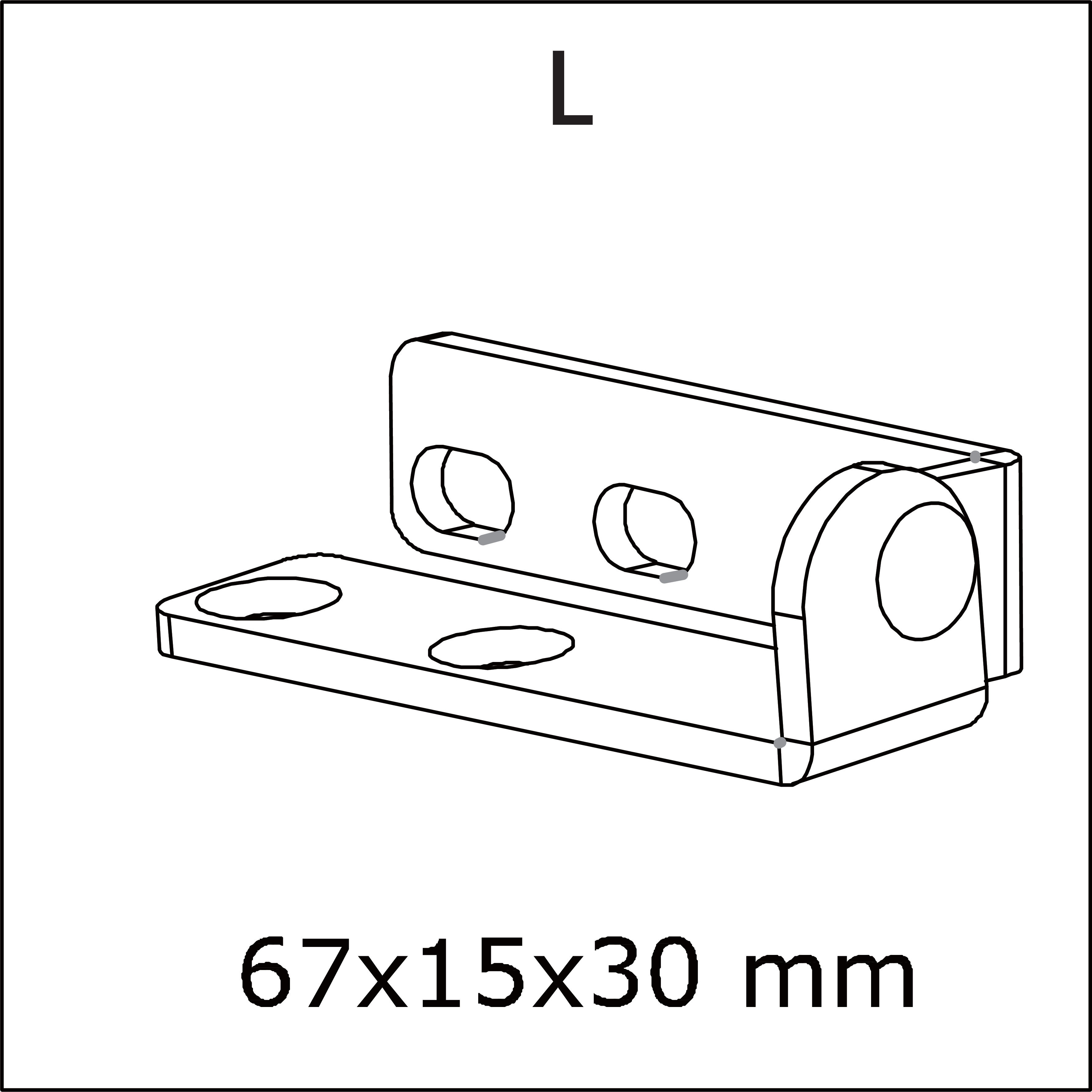 Charnière gauche du couvercle de la boîte de rangement