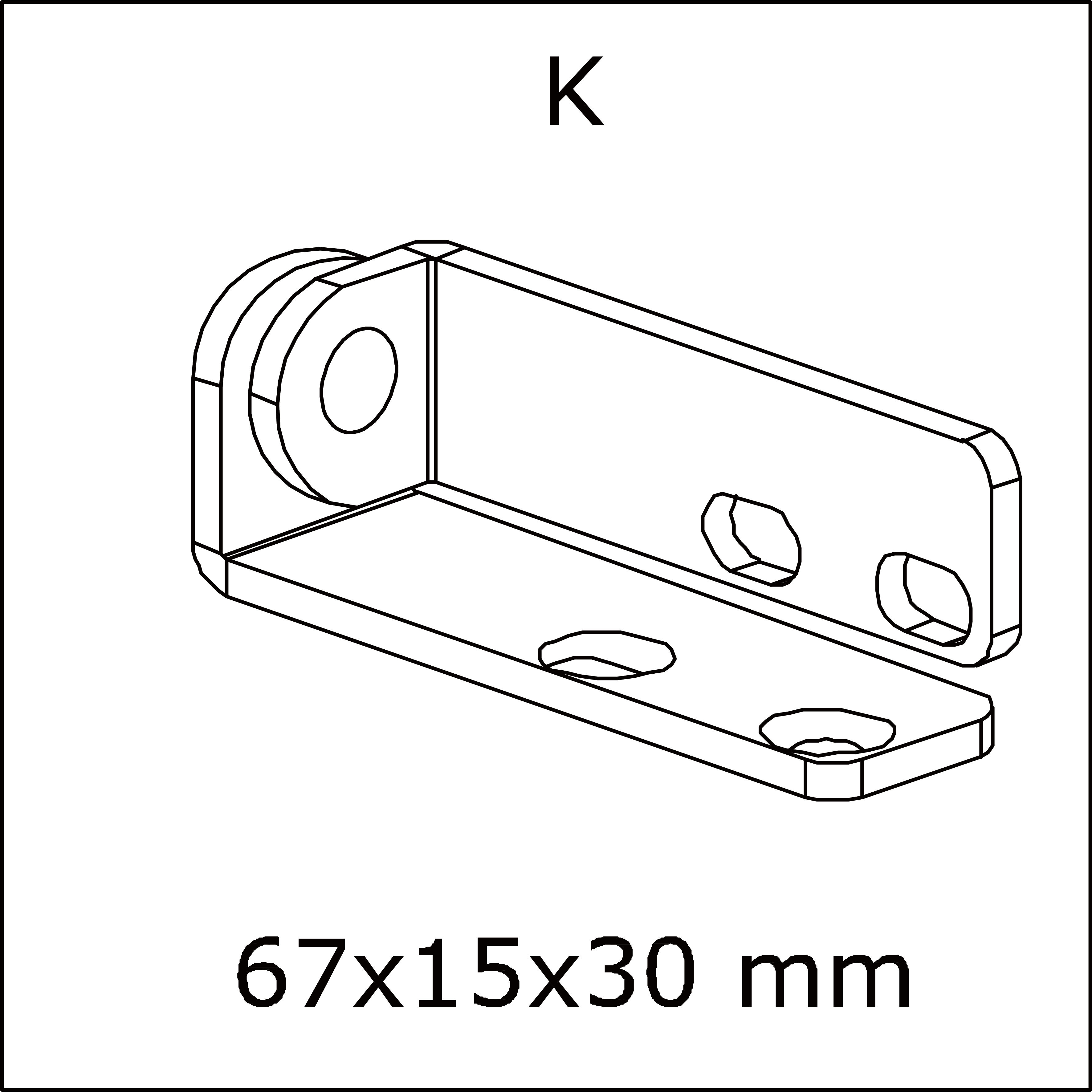 K) Charnière droite du couvercle de la boîte de rangement
