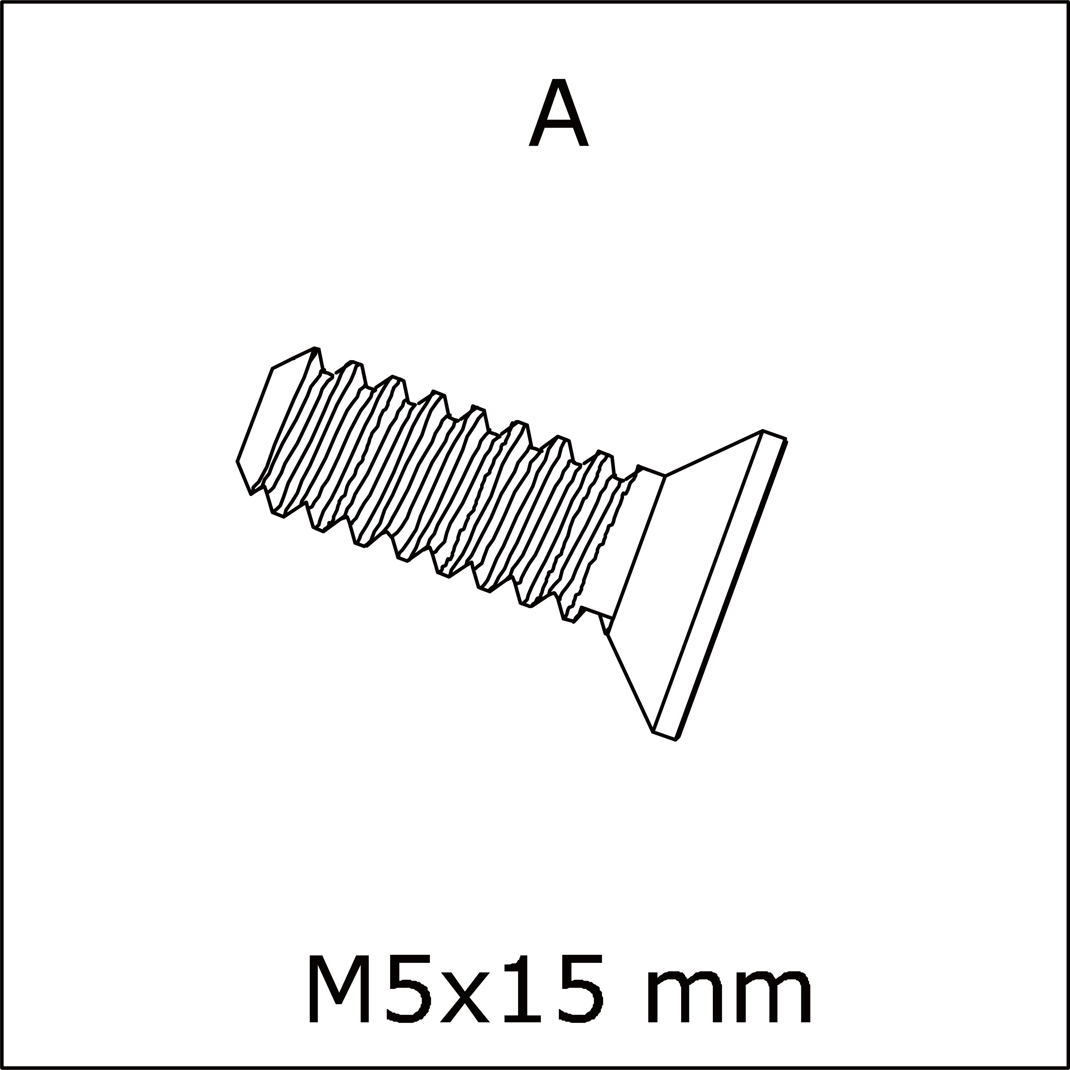 A) M5x15mm (tornillo)