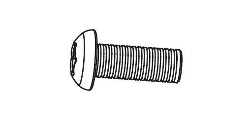 Tornillo de cabeza redonda con ranura en cruz