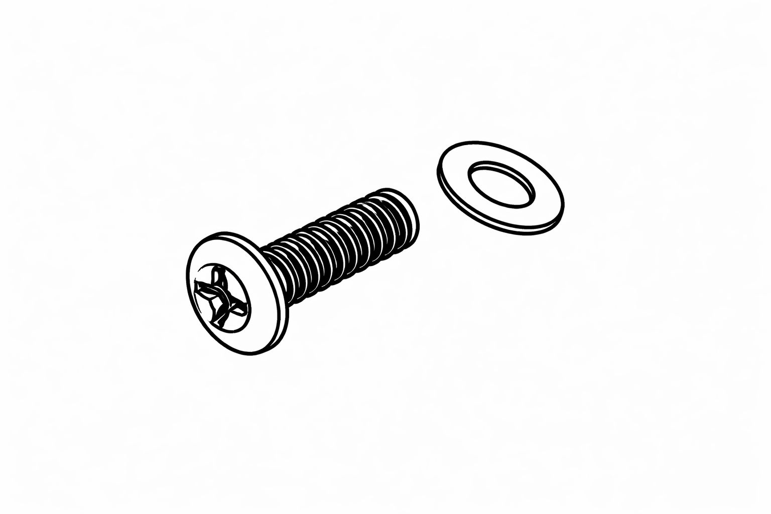 Pièce W - Vis M6 x 15mm et Rondelles