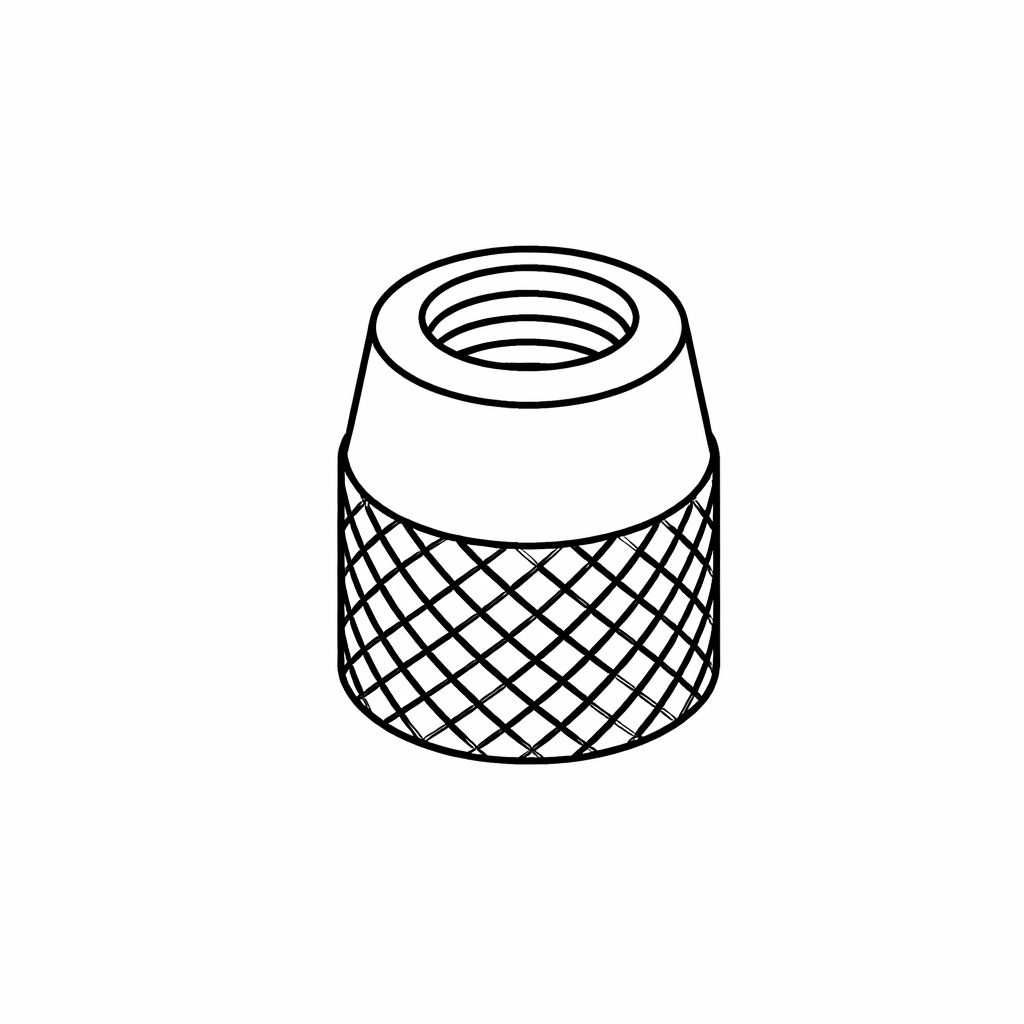 Tischteil X - Rändelmutter