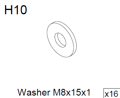 M8x15x1 Ring (Washer)