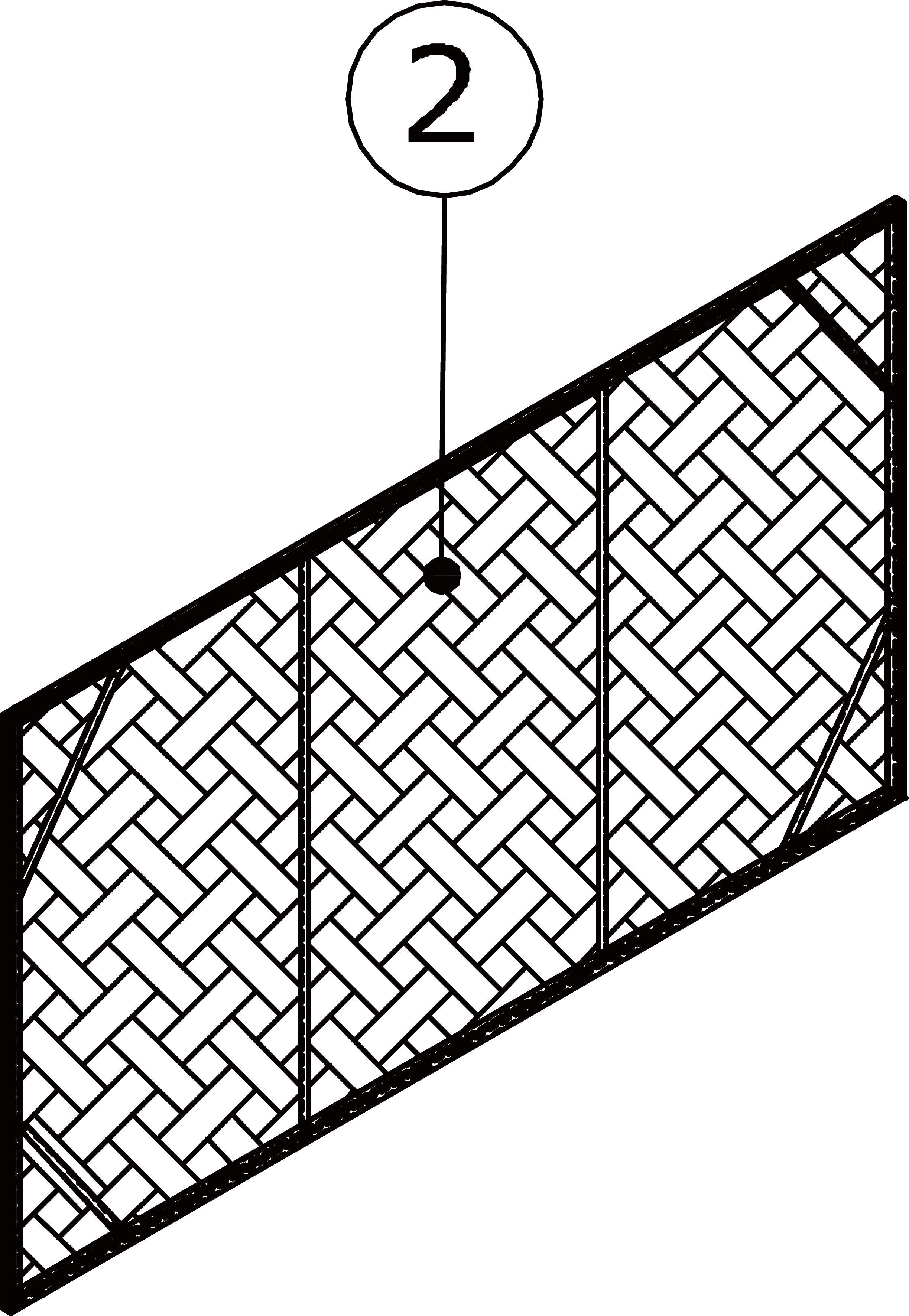2) Panel trasero de la caja de almacenamiento