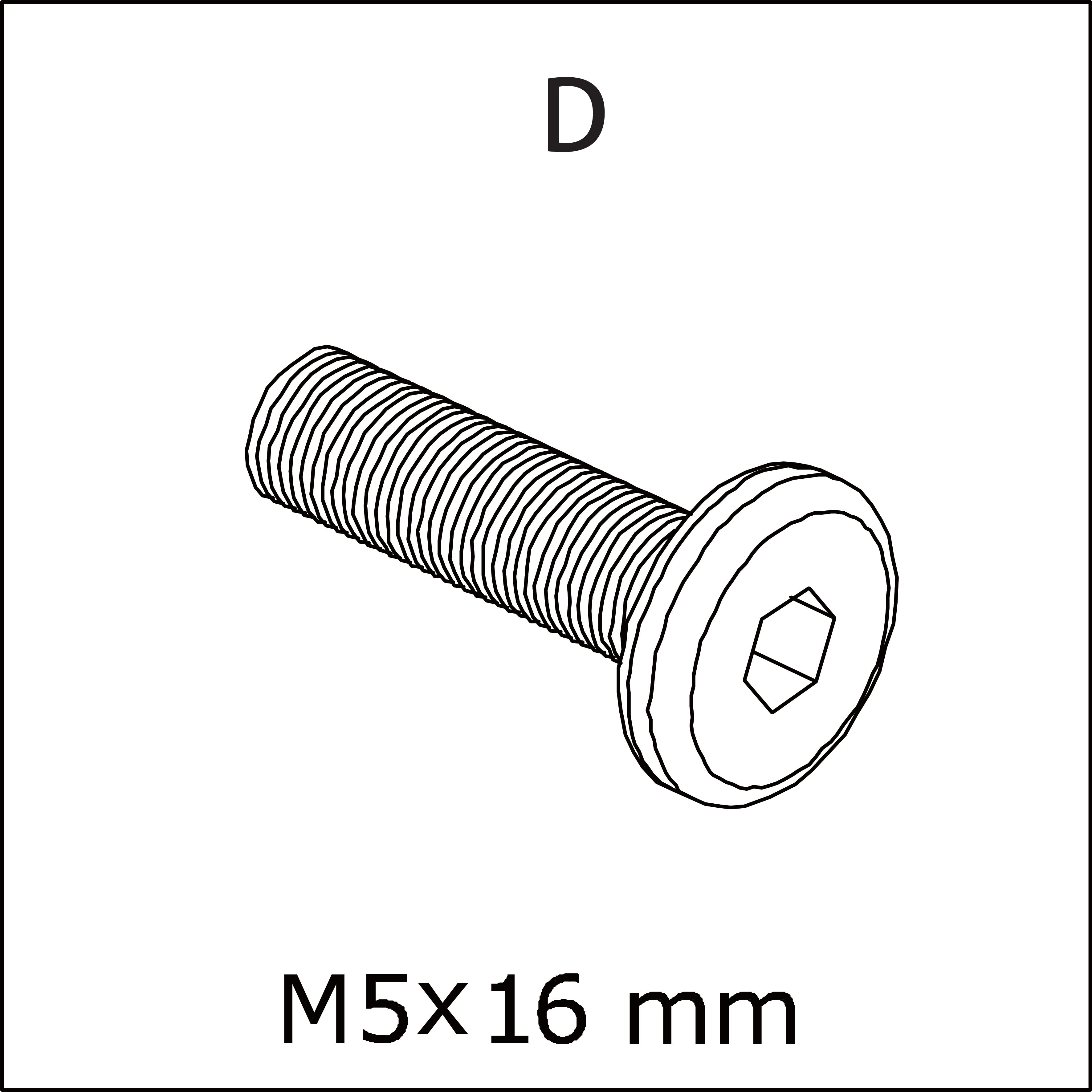 D) M5x16mm (tornillo)